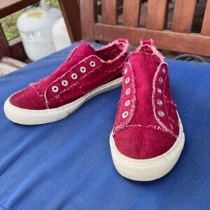 Maroon Corky's Slip-on Deck Shoes